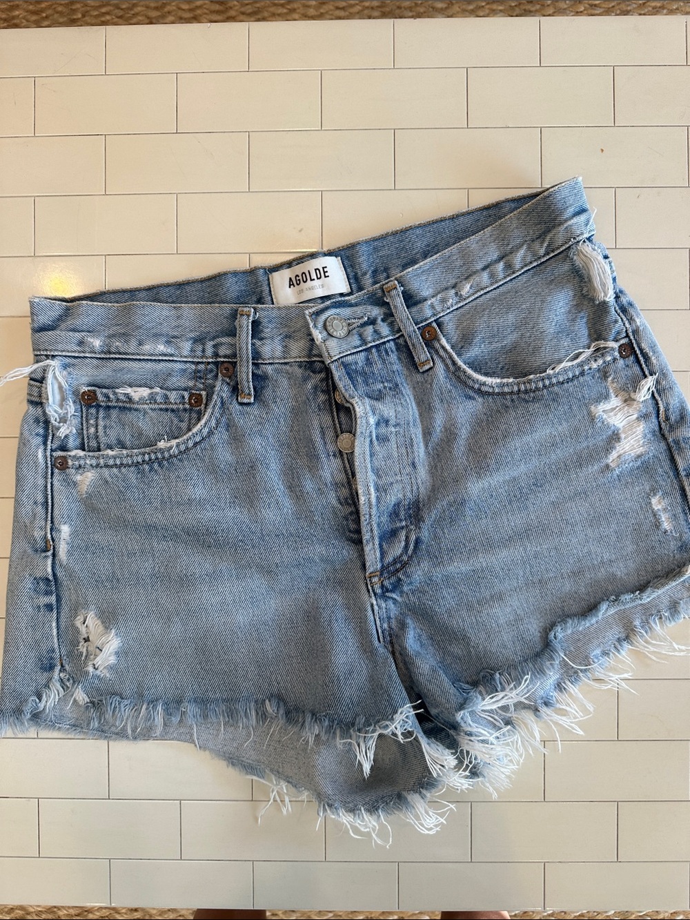 AGOLDE Parker Denim Shorts (Sz 25)